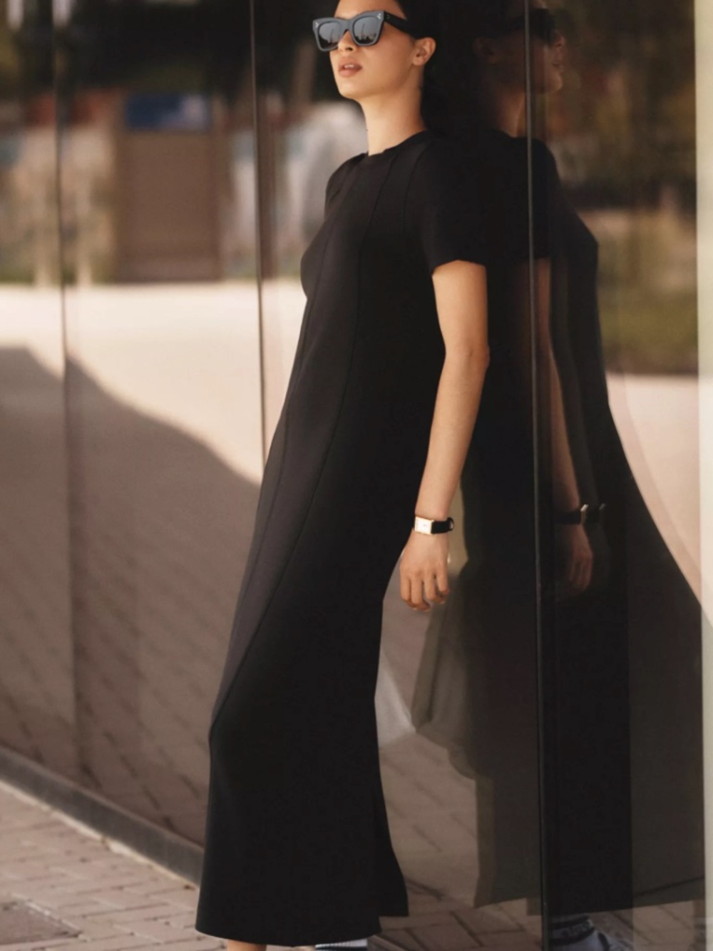Anthropologie Varley Short Sleeve Hattie‎ Maxi T-Shirt Dress Sz S